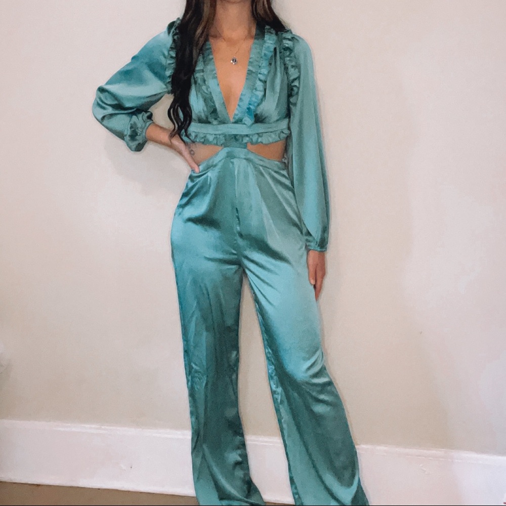Fashion Nova Satin Jumpsuit
